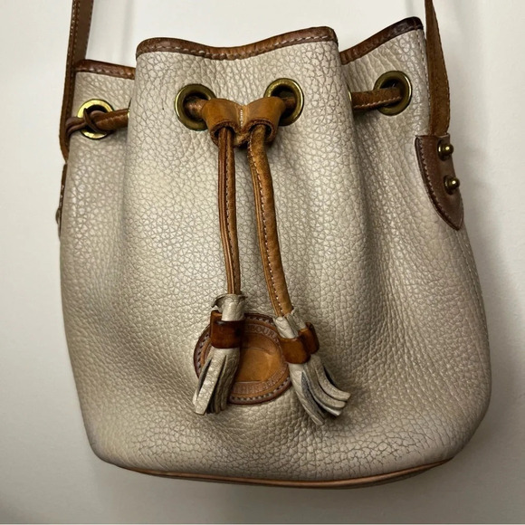 VTG DOONEY & BOURKE Pebbled Leather Bucket Bag Satchel - Picture 5 of 16